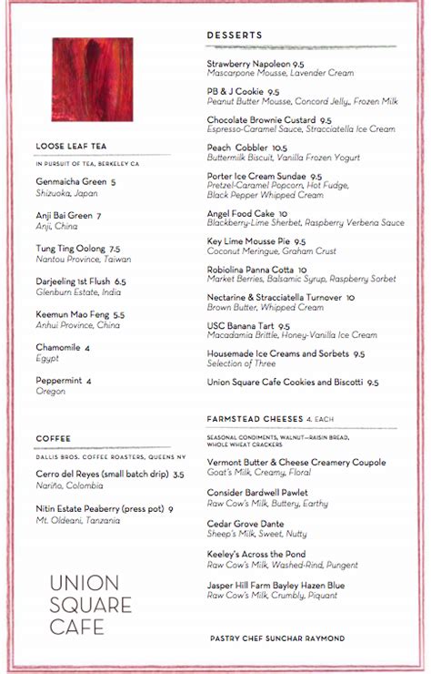 union square cafe brunch menu
